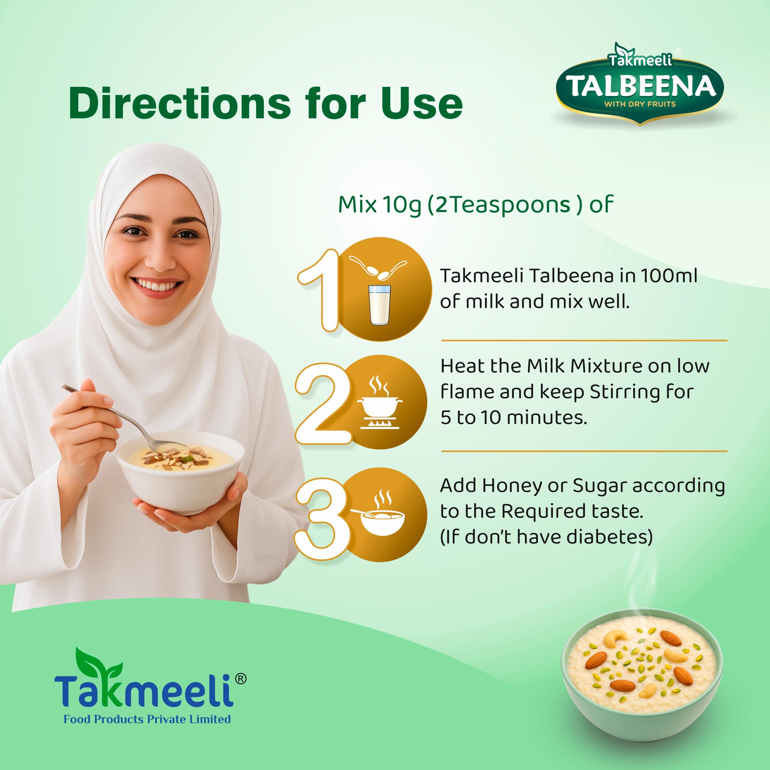 WhatsApp Image 2025-08-22 at 2.33.59 PM Takmeeli Talbeena With Dry Fruits - Elaichi Flavour - Premium Pack 250 g - Image 4
