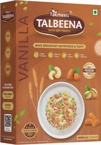 Home Takmeeli Talbeena With Dry Fruits – Vanilla Flavor Premium Pack 250g